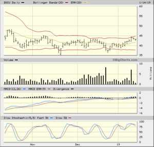 DOCU 3 Month Daily from Bigcharts 2019-01-14